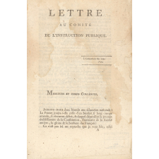 Lettre au comité de l'instruction publique