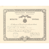 Diplôme de Chevalier du Mérite Social