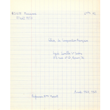 Cahier de composition française