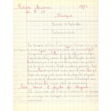 Cahier de français
