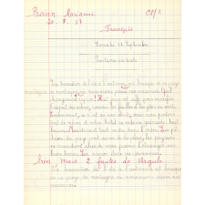 Cahier de français