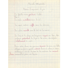 Cahier de français