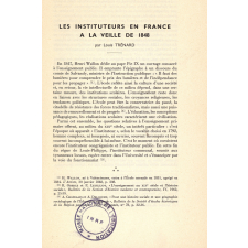 Les Instituteurs en France à la veille de 1848.