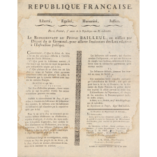 République française - Le Représentant du Peuple Bailleul, en mission par Décret du 21 Germinal, pour assurer l'exécution des Lois relatives à l'Instruction publique.