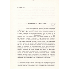 La République et l'institutrice. Cahiers de recherche. N° 5. 1984.