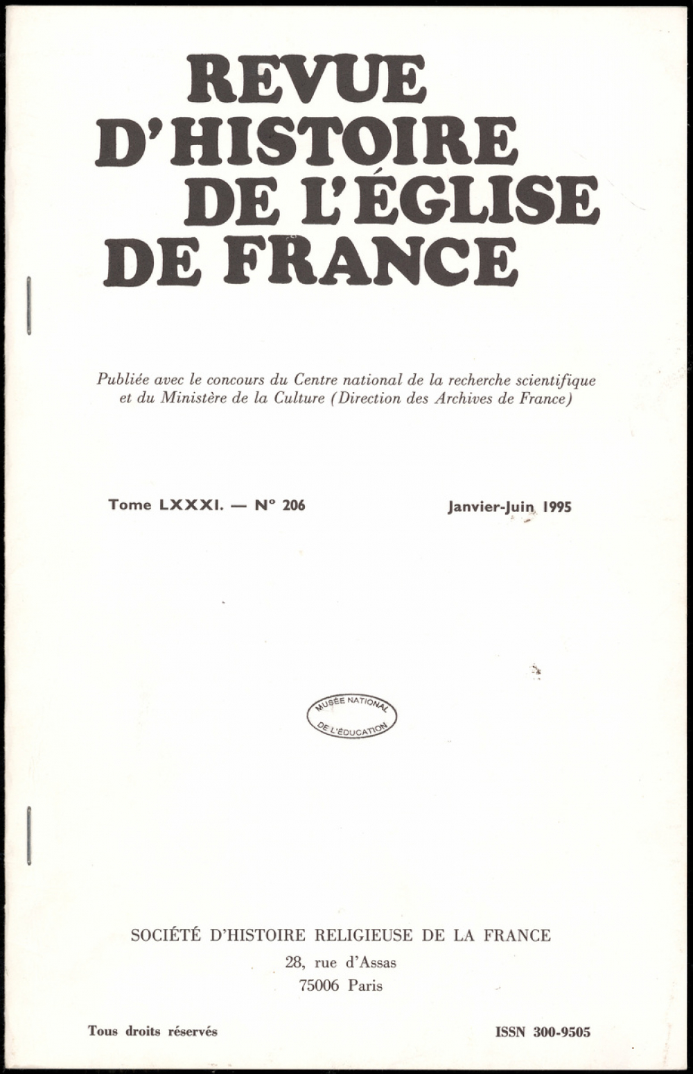 L'Eglise et la nation dans la France contemporaine. Le témoignage des manuels confessionnels (1870-1940).