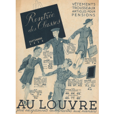 Au Louvre : Rentrée des classes : Vêtements, trousseaux, articles pour pensions
