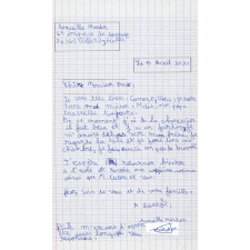 Réponse d'un élève au courrier de son enseignant pendant le confinement