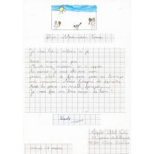 Réponse d'un élève au courrier de son enseignant pendant le confinement