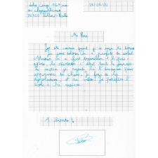 Réponse d'un élève au courrier de son enseignant pendant le confinement
