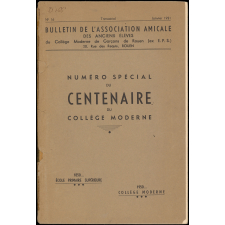 Brochure du centenaire du Collège moderne de Garçons de Rouen.