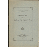 Brochure de l'inauguration du Palais des Facultés de Grenoble. 