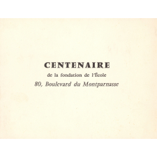 Documents concernant la fête du centenaire des Cours Supérieurs de Dessin de la Ville de Paris. 