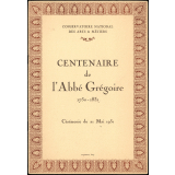 Brochure du centenaire de la mort de l'Abbé Grégoire. 