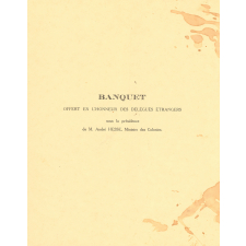 Menu du banquet du centenaire de la naissance de Charcot. 