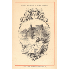 Programme du spectacle donné à l'occasion du deuxième centenaire de la mort de Pierre Corneille. 