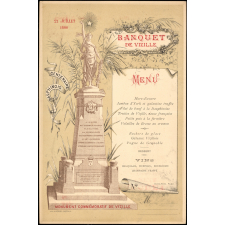 Menu du banquet du centenaire de l'Assemblée de Vizille.