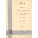 Menu du banquet du centenaire de la mort de Cuvier. 