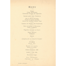 Menu du banquet du centenaire de la naissance de Michelet. 