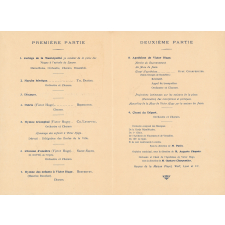 Programme et invitations à la fête du centenaire de la naissance de Victor Hugo. 