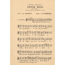 Chant composé à l'occasion de la mort de Victor Hugo. 