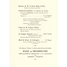 Programme de la fête données à l'occasion du centenaire du Collège Stanislas. 