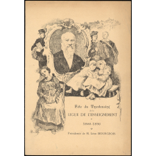 Menu du dîner du trentenaire de la Ligue de l'Enseignement.