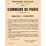 Commune de Paris - Délégation à l'enseignement.