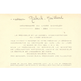 Carton d'invitation à la cérémonie commémorative du centenaire du Lycée Michelet. 