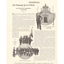 Page de magazine du 10 juillet 1908 portant sur les fêtes du centenaire du Prytanée de La Flèche. 
