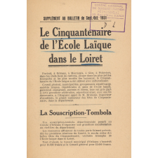 Brochure du cinquantenaire de l'École Laïque dans le Loiret.