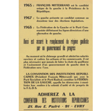 Adhérez à la Convention des Institutions Républicaines.