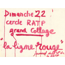 Dimanche 22 - Cercle RATP - Grand collage.