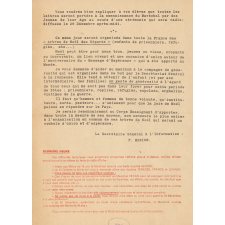 Circulaire du Secrétaire Général de l'Information portant sur les arbres de Noël des Séparés et sur la surprise (de Noël) des moins de 16 ans. 