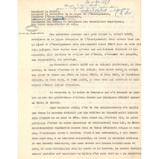 20 octobre 1957 - Discours d'Aimé Souché pour l'inauguration du cours complémentaire Ferdinand Renault à Pamproux (2 Sèvres). 