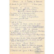 Programme de la journée d'inauguration du groupe scolaire de La Madeleine-de-Nonancourt