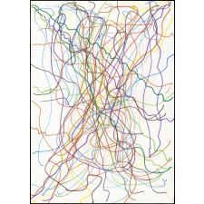 Dessin abstrait après le premier jour d'école