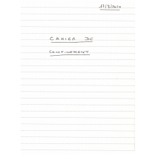 Cahier de confinement 1