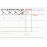 Calendrier du mois de juin