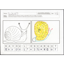 Exercice d'écriture et de graphisme : Bavou l'escargot