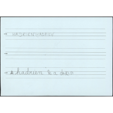 Exercice d'écriture : hadrien
