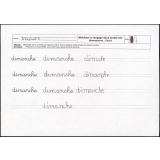 Exercice d'écriture : dimanche
