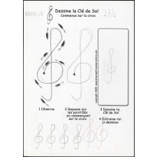 Exercice de graphisme : le clé de sol