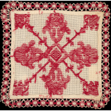 Travail de broderie. Napperon. 