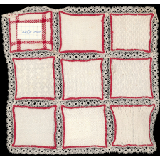 Travail de broderie. Napperon.
