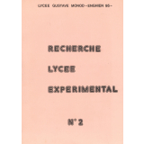Recherche lycée expérimentale. N°2.