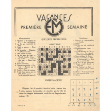 Cahier de vacances avec concours, N°5 cours moyen 2e année, cours supérieur 1ère année-classe de 7e des lycées (C.E.P.) -12 à 13 ans