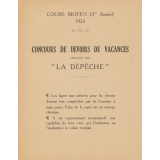 Devoirs de vacances, cours moyen (2e année)