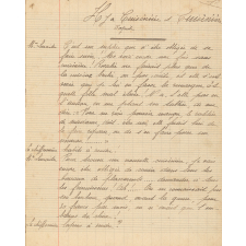 Cahier de saynète, comédies.