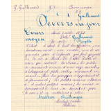 Devoirs du jour